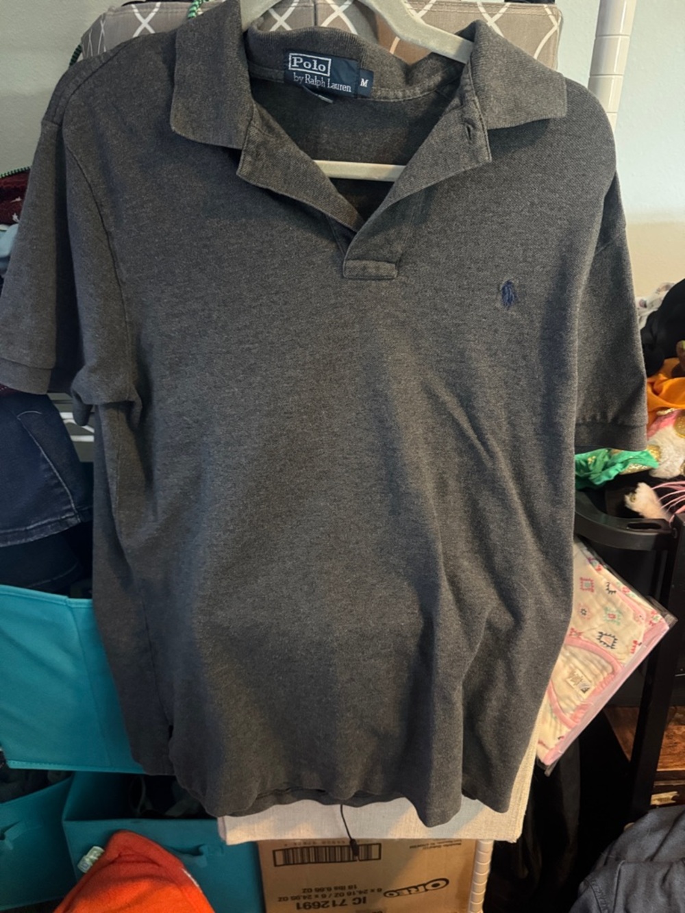 Polo by Ralph Lauren Men's Dark Gray Short-Sleeve Polo